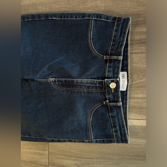 Zara Blue Skinny Jeans High-Rise Stretch size 6 - Picture 4 of 10